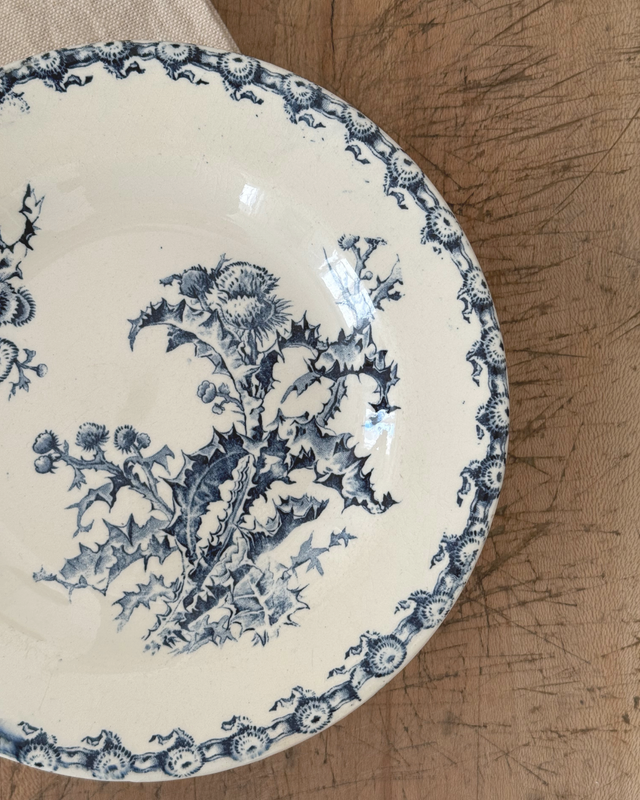 Assiettes Gien Chardons creuses (x6)