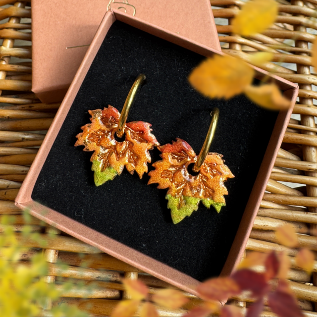 Erables Tricolore Rouille, citrouille, vert mousse