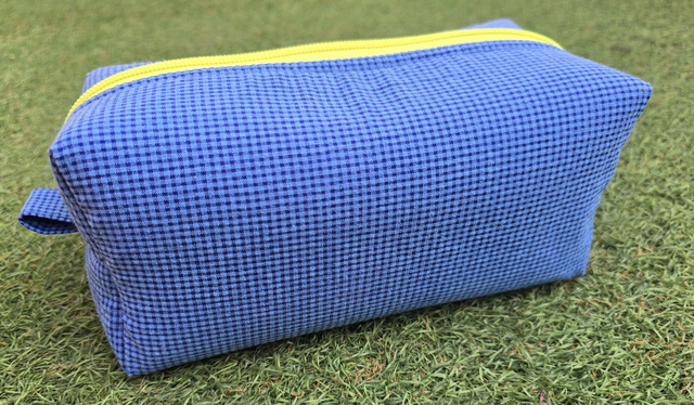 Neceser box Vichy azul cuadro pequeño