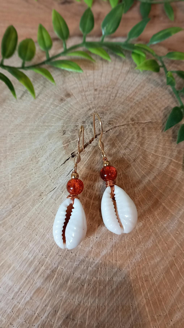 Boucles d&#039;oreilles Cauris