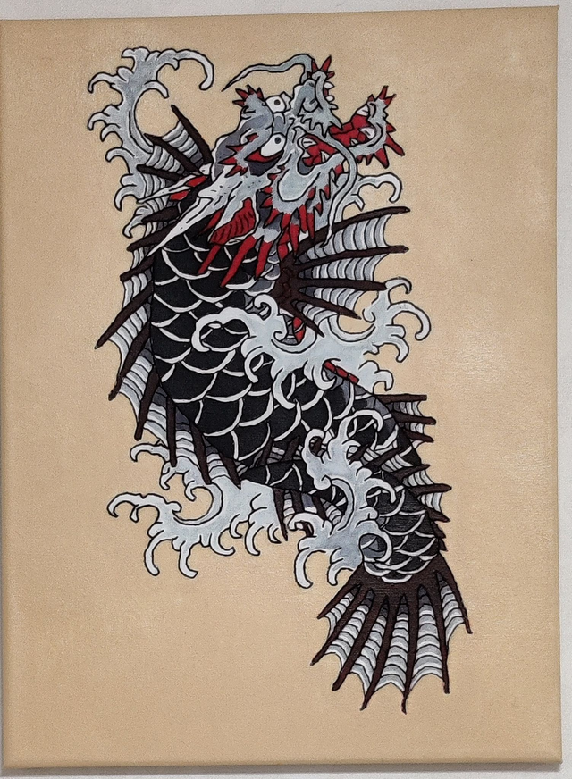 Toile brodée Tatoo Ichiban Yakuza Like a Dragon