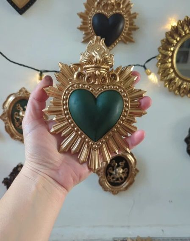 Décoration murale cœur ex-voto multiple couleurs