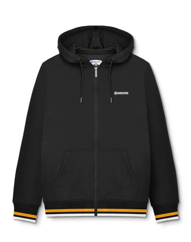 SS1241 Lambretta F/Z Hoodie - Black/Gold