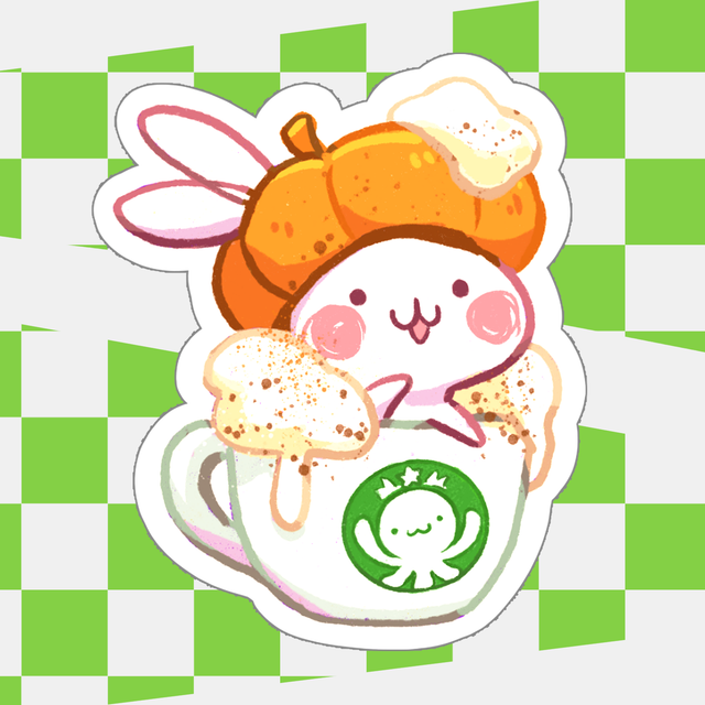 Pumpkin spice Pyonkokoro sticker