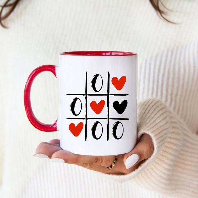 MUG BICOLOR BLANC/ROUGE