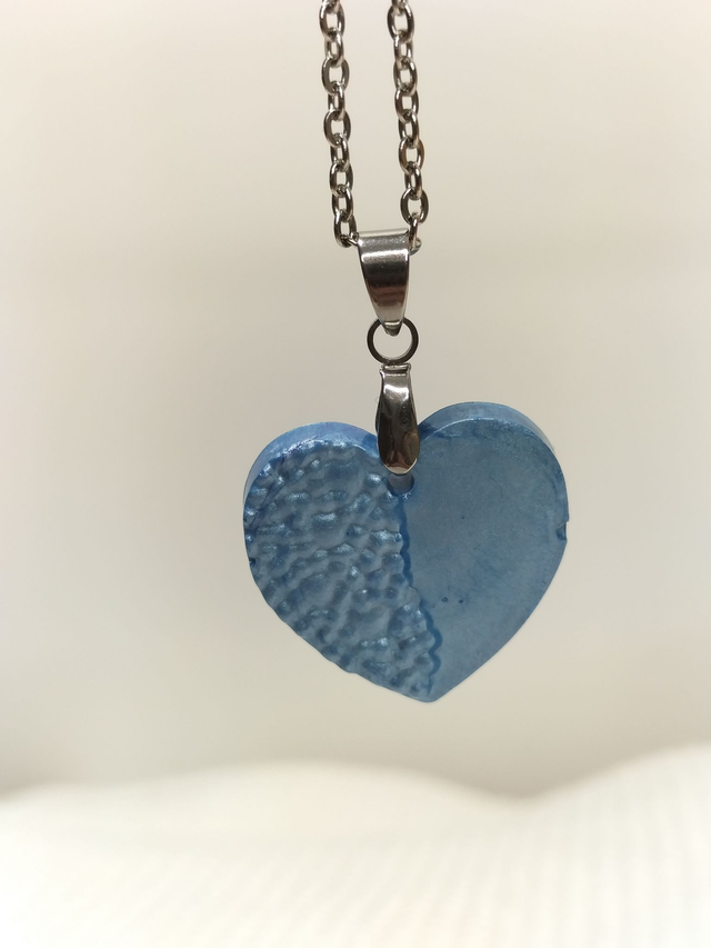 Pendentif cœur bleu