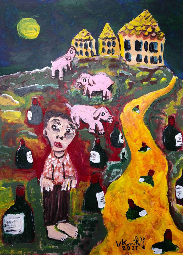 Pleurant, je voyais de l'or - et ne pus boire