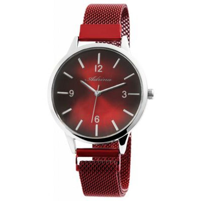 montre femme Adrina avec bracelet maille magnétique