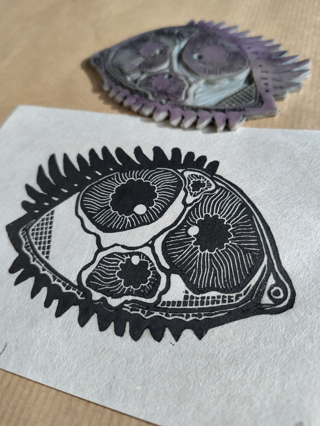 oeil triple  "polycorie"