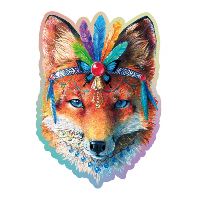 Puzzle en bois renard mystique