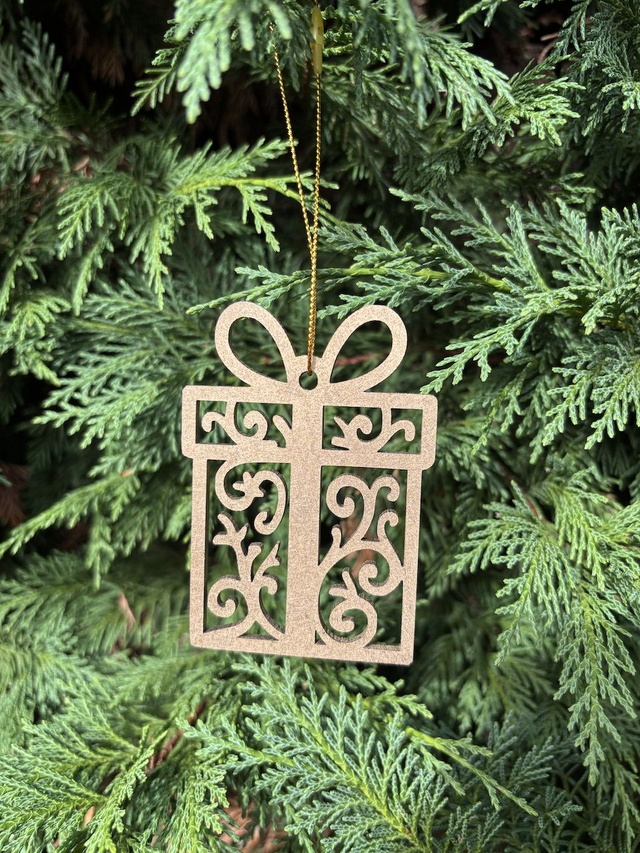 Boule de Noel Cadeau Or