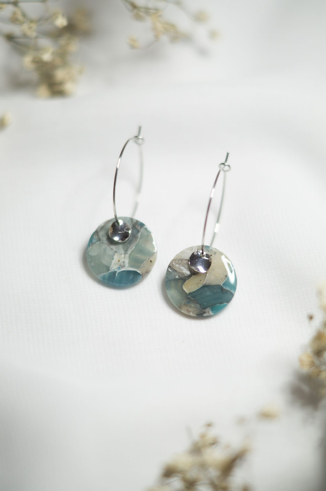 Coloris glacier - Boucles Mini Lune