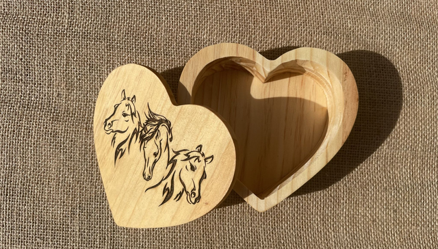 Boite coeur cheval