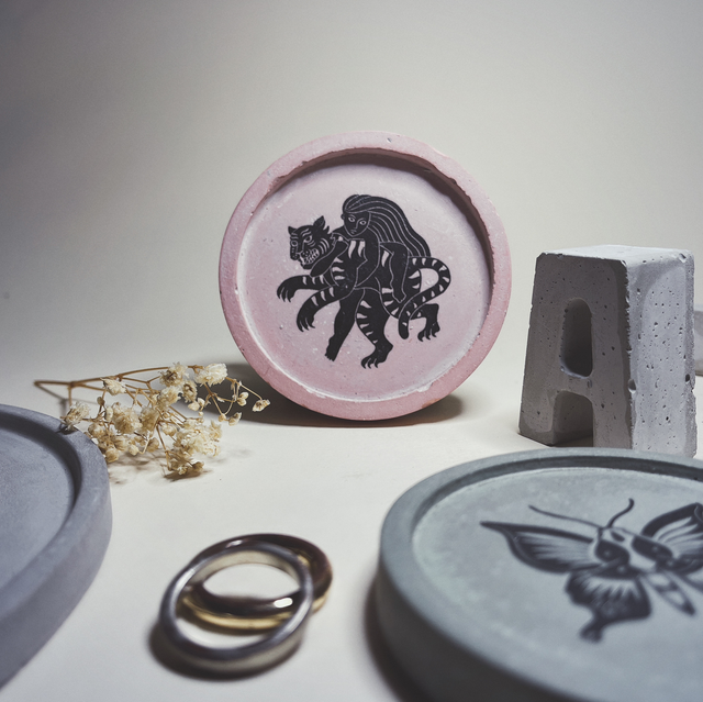 Piattino Tiger Woman - Rosa