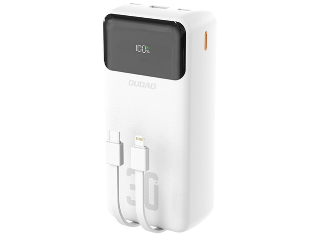 Dudao K15Max powerbank 30000mAh 22.5 Watt Hvid