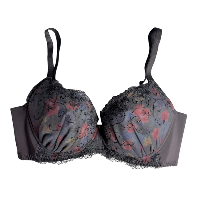 Multicolour black embroidered Japanese Bra UK 36B 
