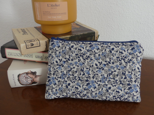 Pochette Amélie liberty bleues 