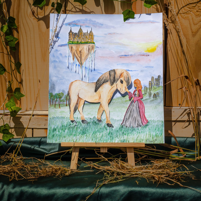 Lien sans mot - cheval et femme -