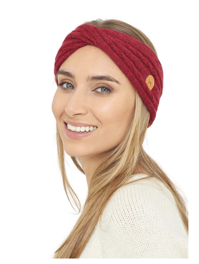 SUAVE TWIST Alpakastirnband – Rot