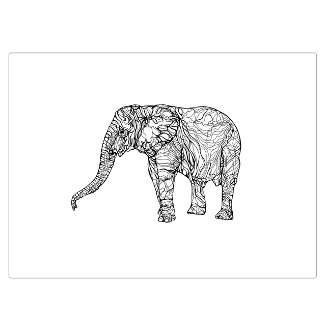 B&W A3 print - elephant