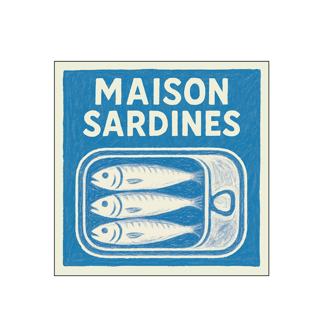 Serviettes en papier - maison sardines