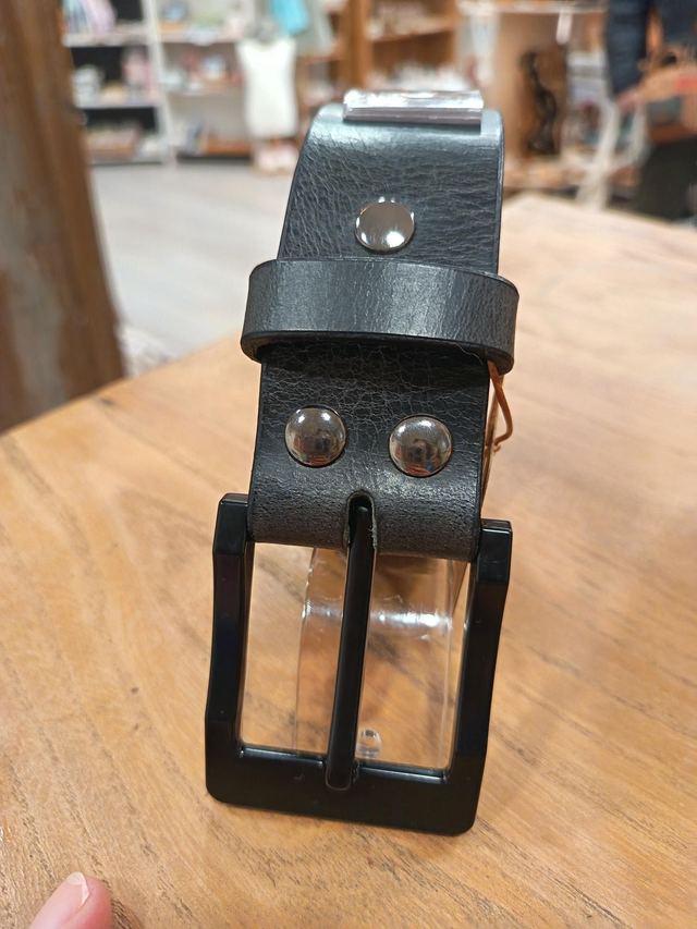 Ceinture anthracite Waxy Western T.40/46 cm