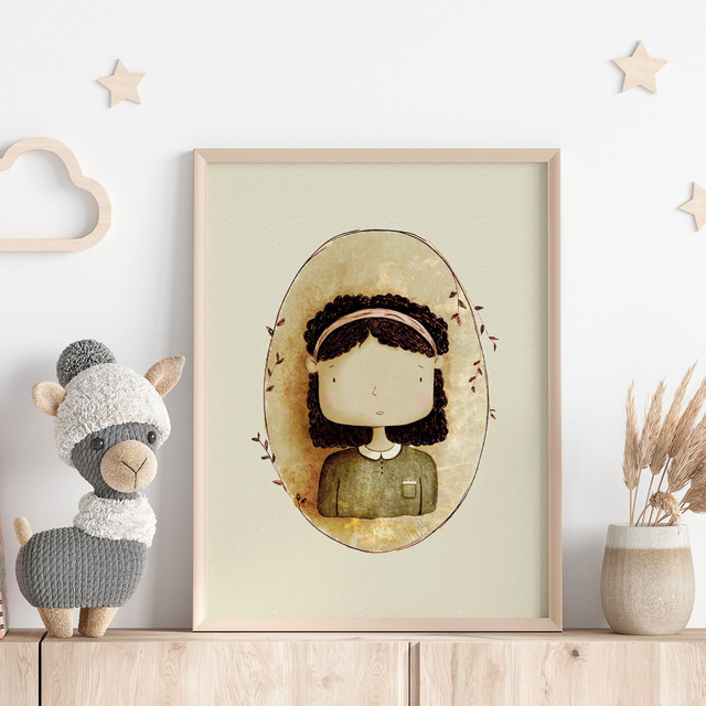 Affiche naissance ou anniversaire, décoration atelier | Petite fille