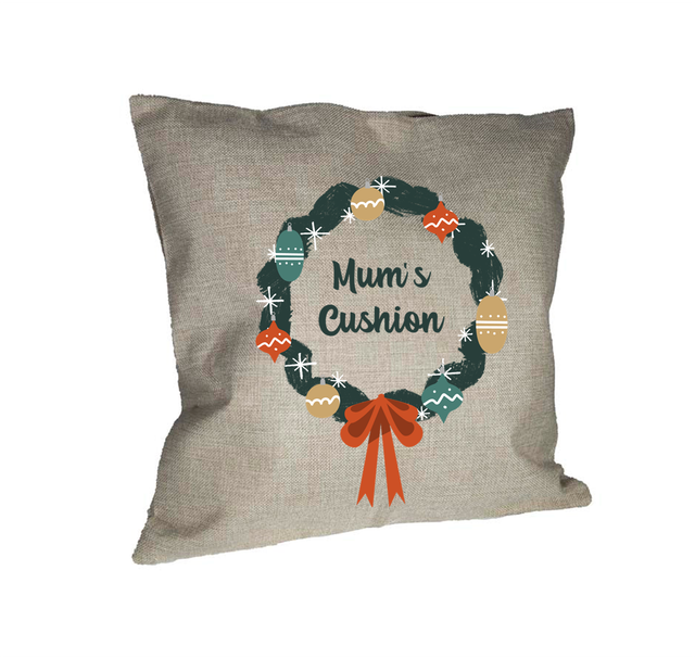 Burlap Cushion - Holly