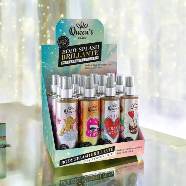 Brume pailletée avec de l’aloe vera