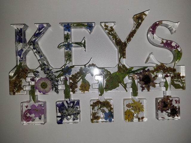 Porte Clés Mural Fleuri