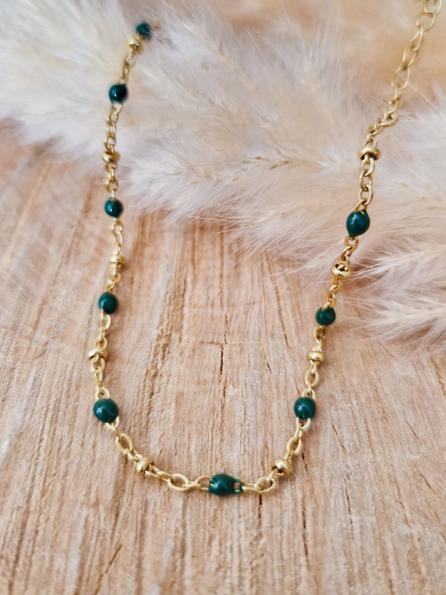 Bracelet finesse - Modèle doré et vert