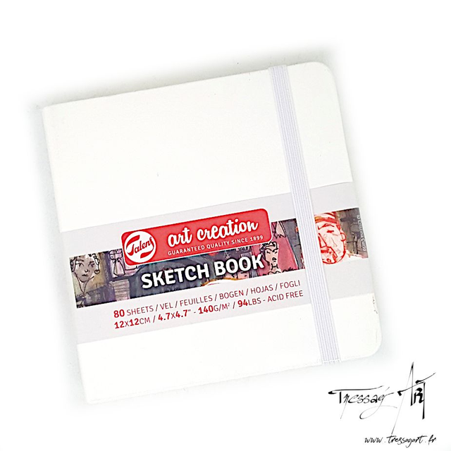 TALENS - CARNET DE CROQUIS BLANC 12*12CM - AM027