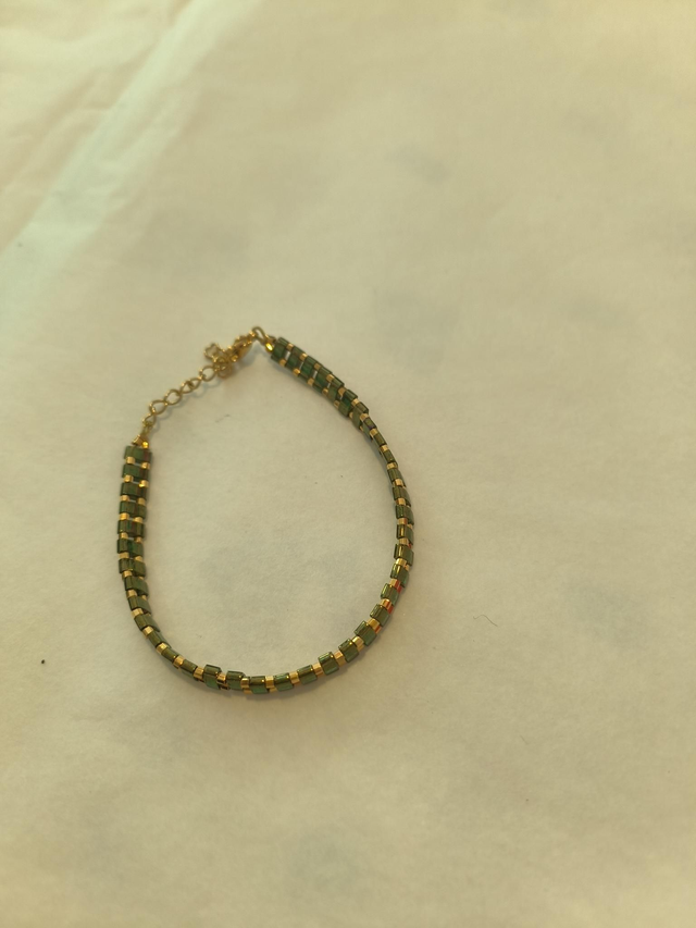 Bracelet perles vertes