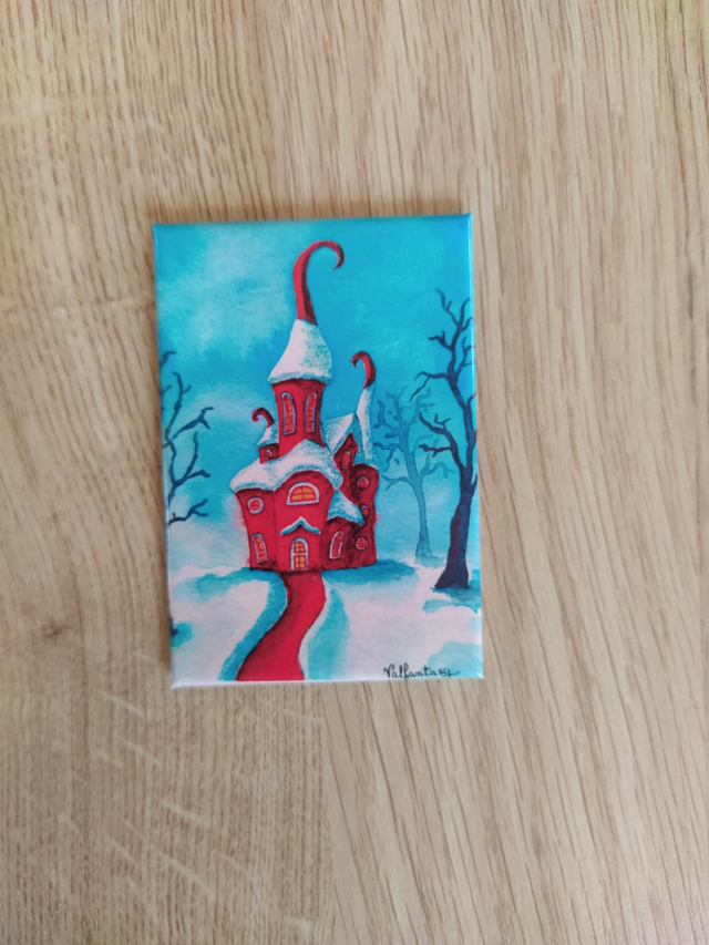 Magnet "Maison Noël" 7,8 x 5,3cm