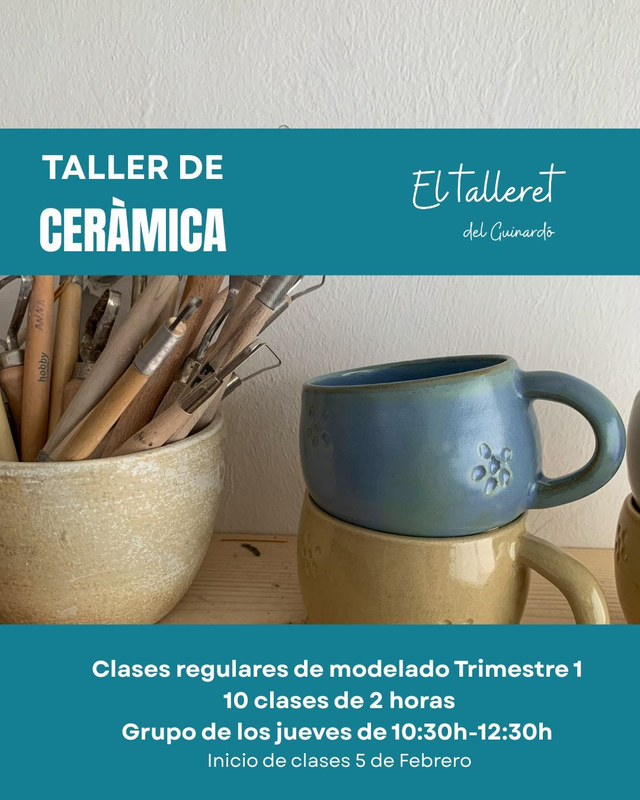 Clases continuadas de modelado -Grupo de los jueves  de 10:30h-12:30h 300€ /trimestre  