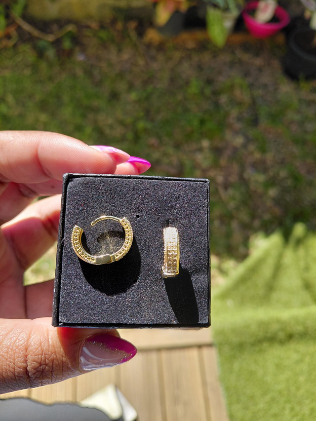 Mini Créoles Strass doré 