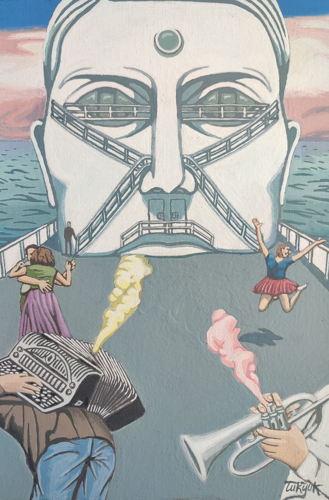 The Joseph Conrad ship's project, 30x20 akryl papier 2012