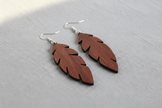 BOUCLE D'OREILLE N°32 : Plume #3