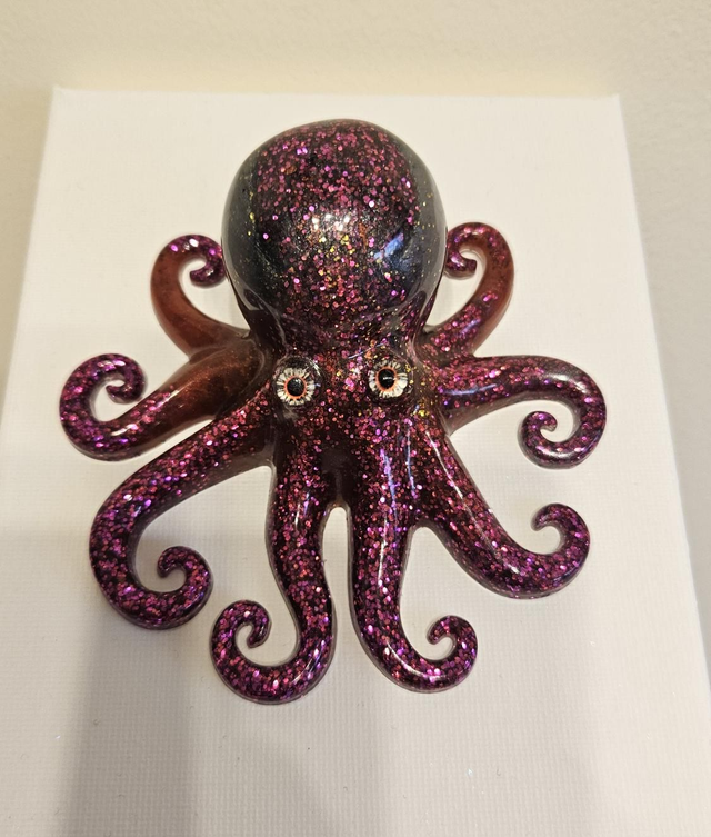 Handmade Resin Octopus Ornament