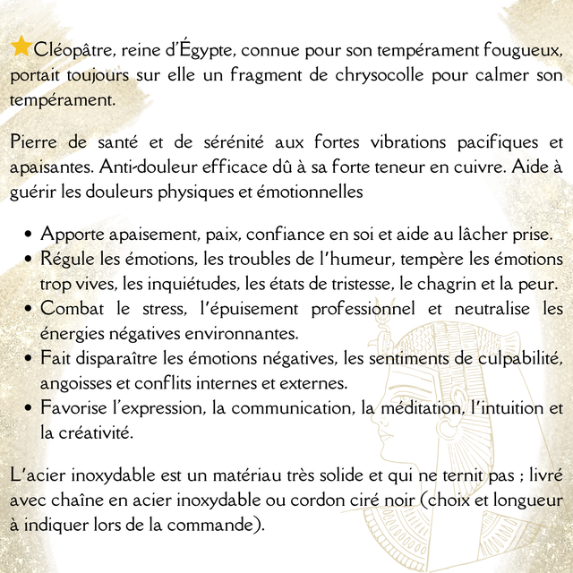 Pendentif Chrysocolle