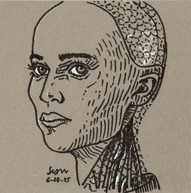Dibujo: Retrato de Alicia Vikander (Ex Machina)