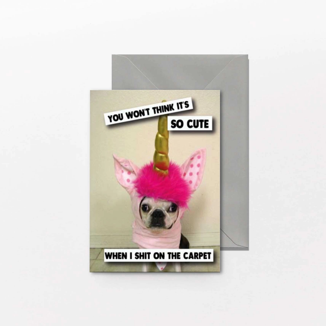 You Won’t Think it’s so Cute When I Shit on the Carpet - birthday card