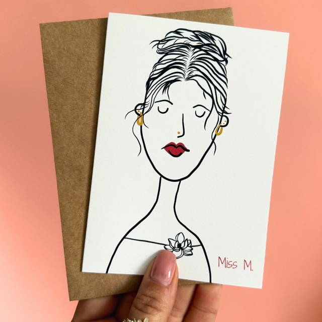 Miss M. Faltkarte inkl. Kuvert, No 2
