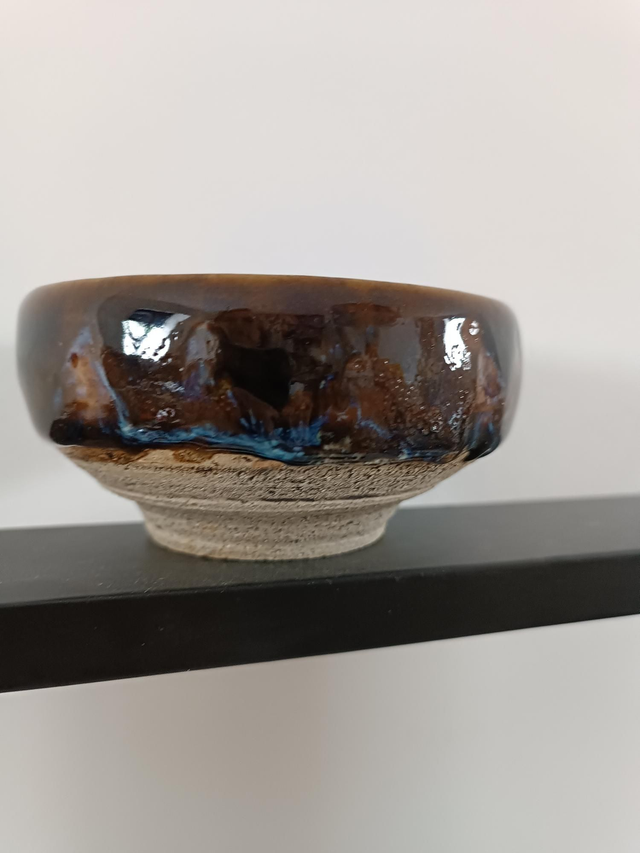 vendu Bol  évasé plat brun 