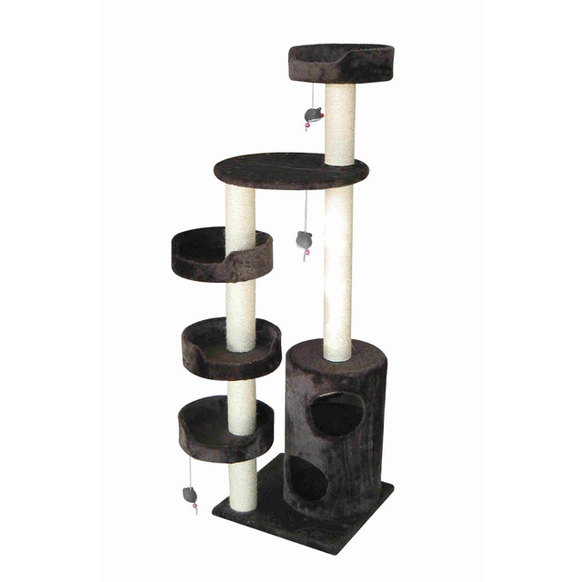 Kratzbaum Cataluna, 45 x 45 x 157 cm, grau - Gratis-Versand