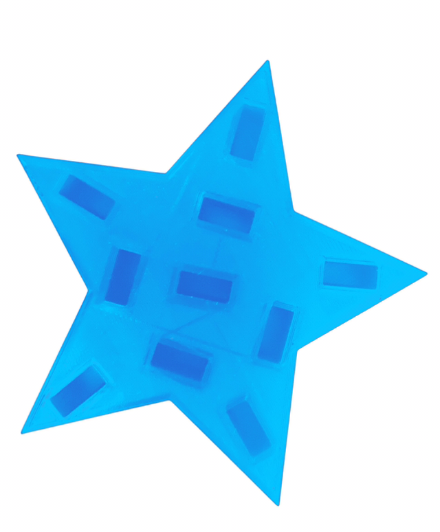 LIGHT BLUE STAR SHAPED USB STORAGE HOLDER 