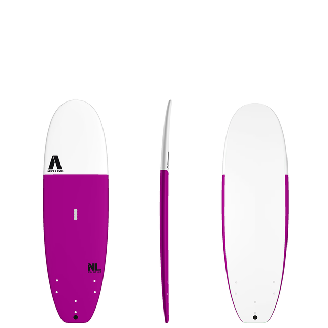 6&#039;0 NEXT LEVEL Soft Surfboard Pink