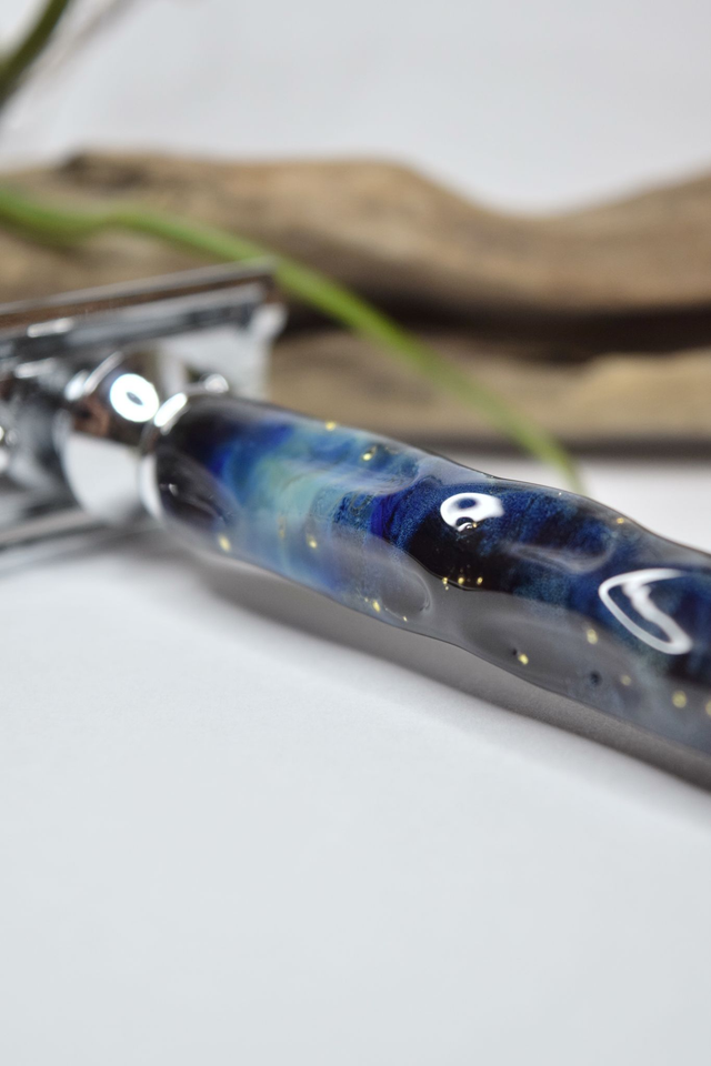 RASOIR DE SÛRETÉ CHROME + BOÎTE DE 10 LAMES