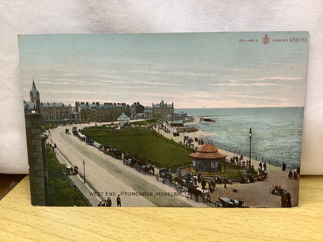 Morecambe, West End Promenade, Lancashire Posted 1920 W R &amp; S Reliable Series postcard. Our Ref No. R754 £2.25