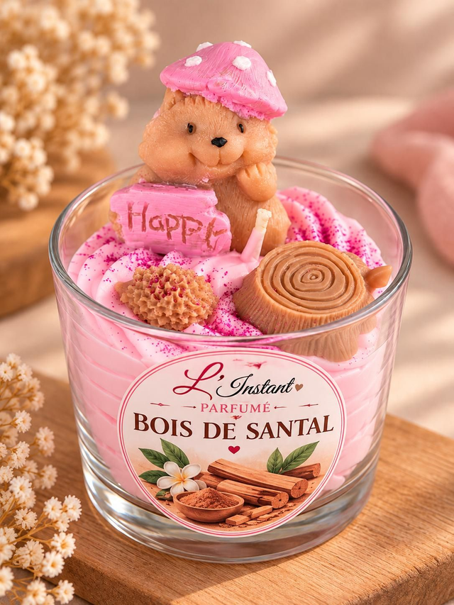 Bougie petit hérisson happy